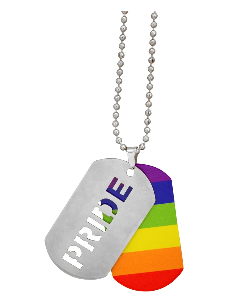 Gay Pride Dog Tag Halskette