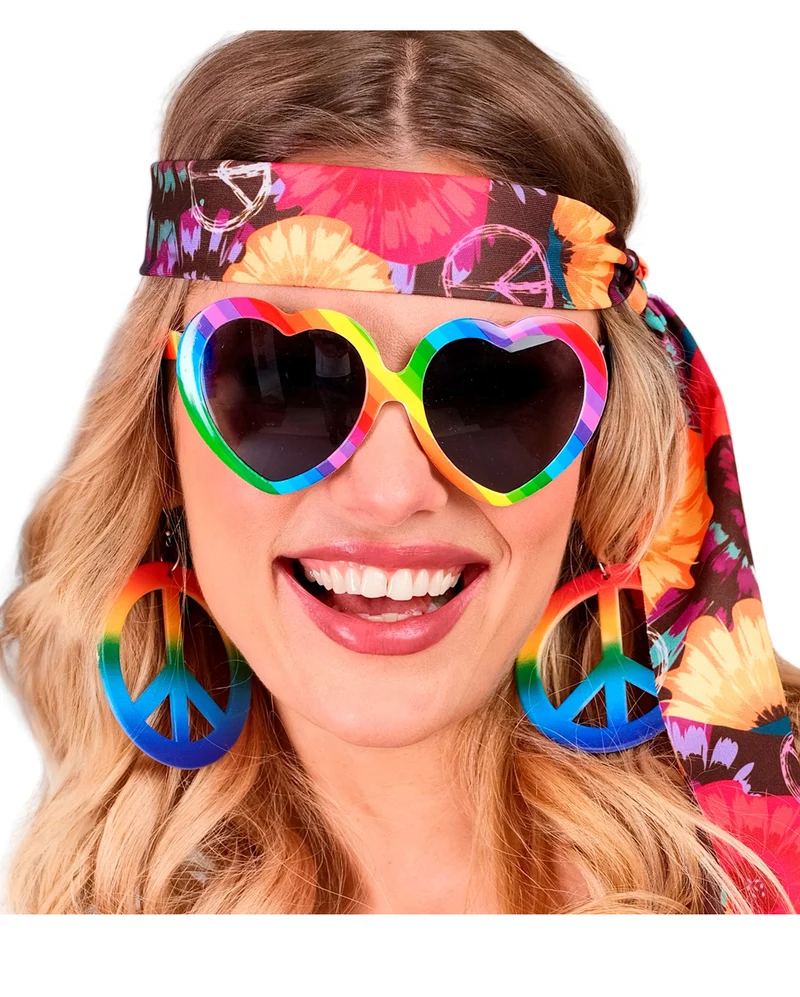 Regenbogen Herzbrille