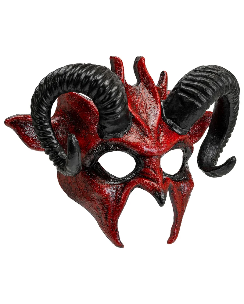 Wild Devil Maske mit Hörnern