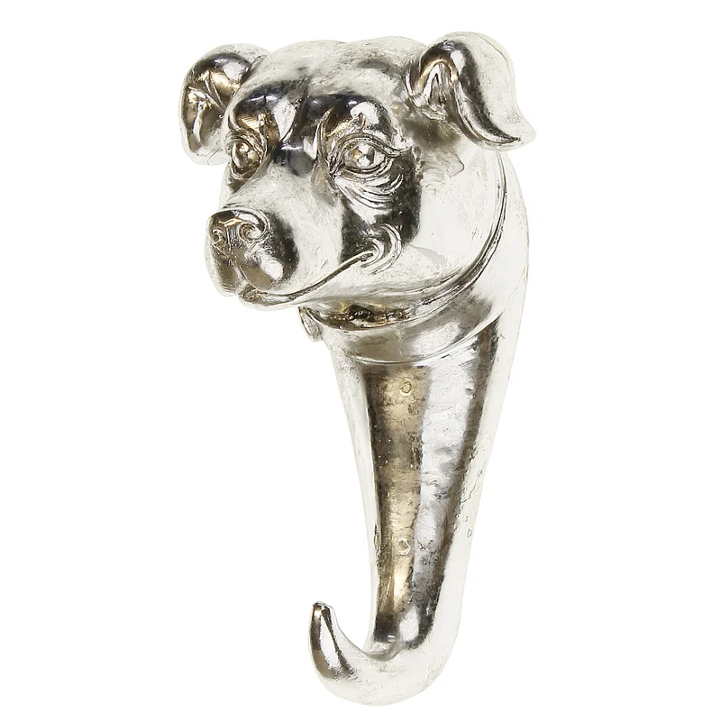 Wandhaken Hund silber