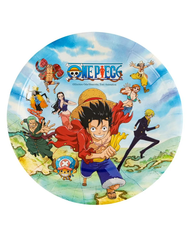 One Piece Pappteller 8 St. 23cm