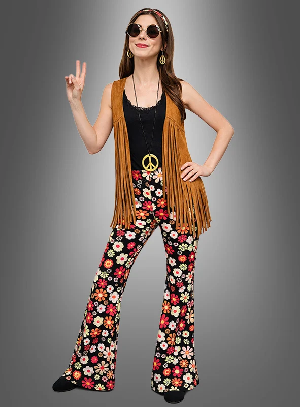 Hippie Kostüm mit Zubehör Night Flower