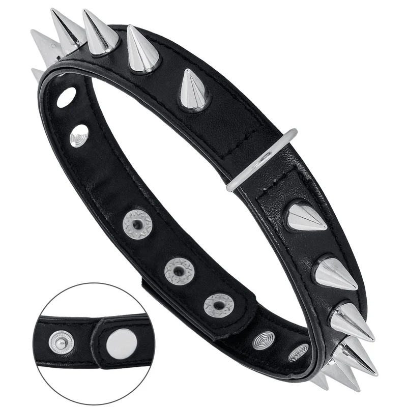 Halloween-Choker, schwarz, mit Stacheln