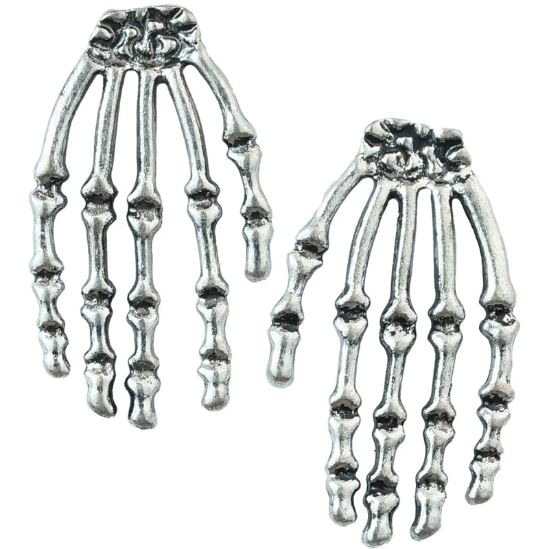 Halloween-Ohrringe: Skelett-Hand