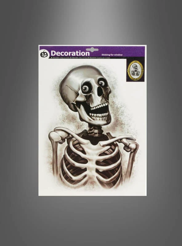 Fensterbilder Skelett oder Geist Halloweendeko 40cm
