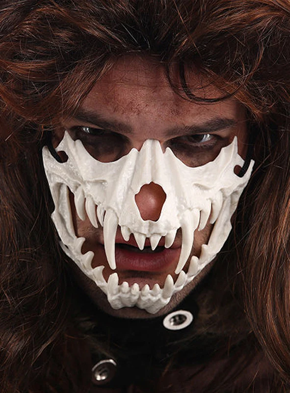 Skelett Gesichtsmaske Reißzähne
