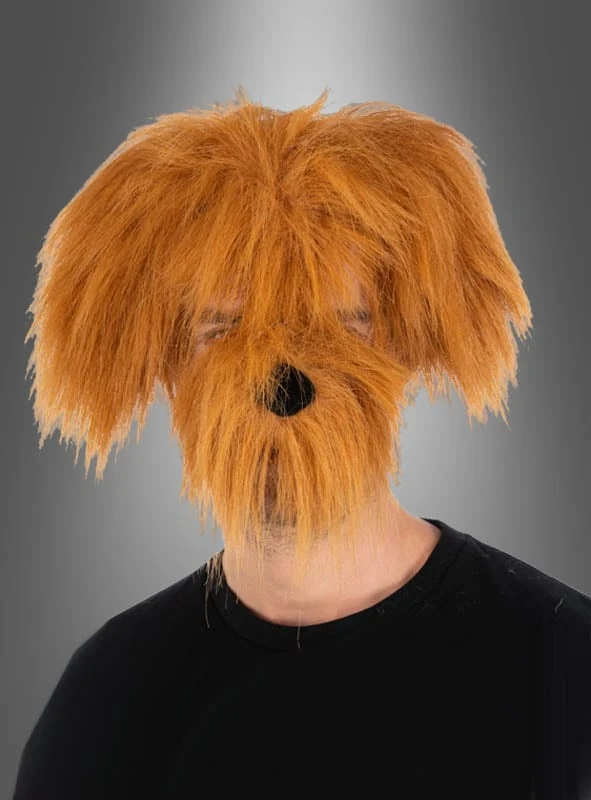 Witzige Hundemaske Schnauze mit Ohren