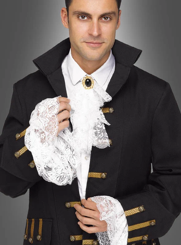 Barock Manschetten und Jabot aus Spitze
