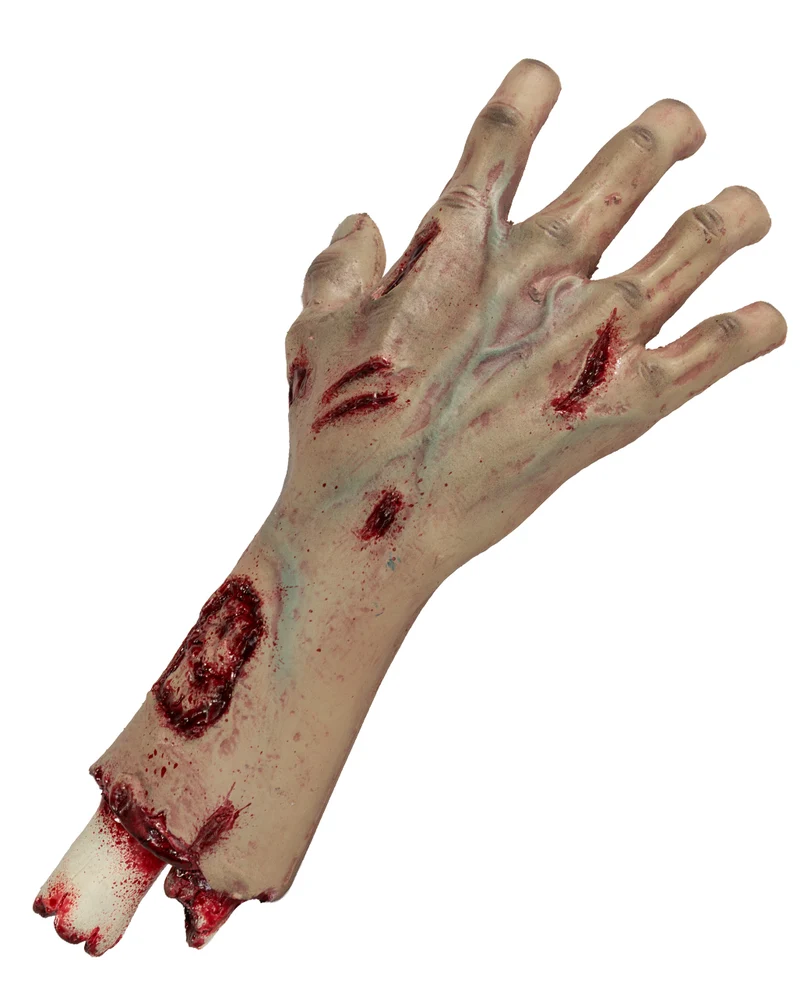 Abgetrennte Obduktions Hand mit Unterarm