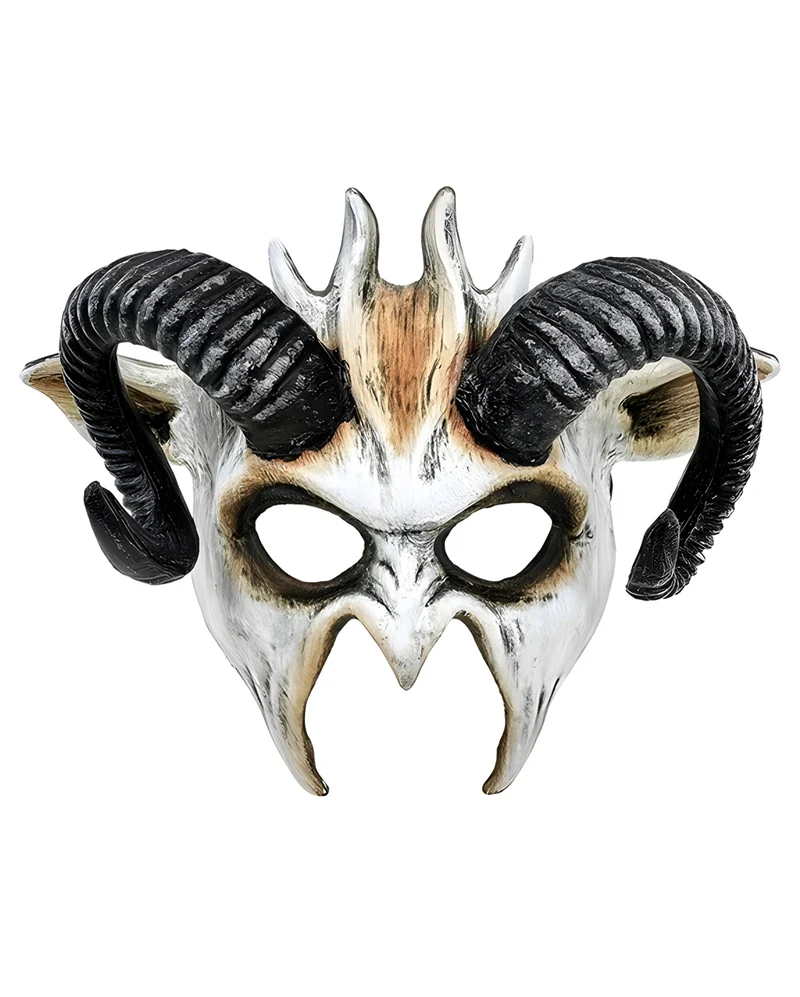 Wild Demon Maske mit Hörnern
