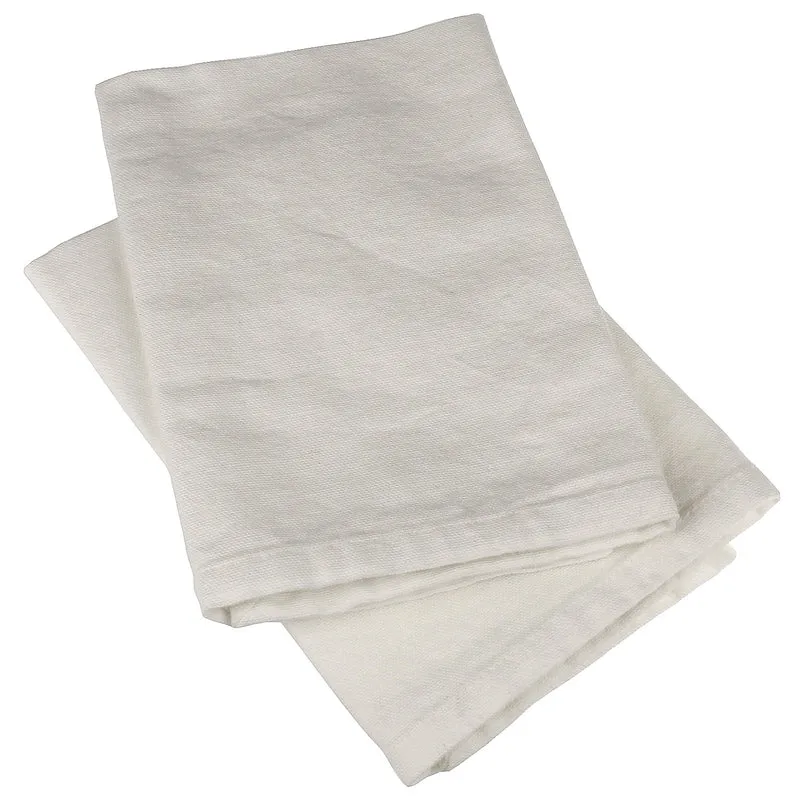 2er Set Stoffservietten Antikweiß Baumwolle 40 x 40 cm
