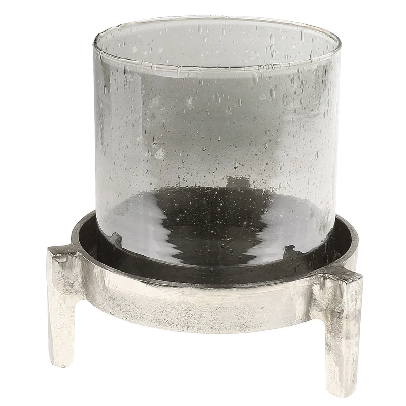 Windlicht Grau Glas VARIANTE