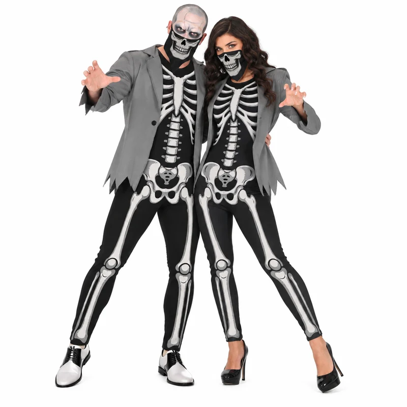 DUO DEAL - Skelet Koppelkostuum – Skeleton Suit voor Dames & Heren