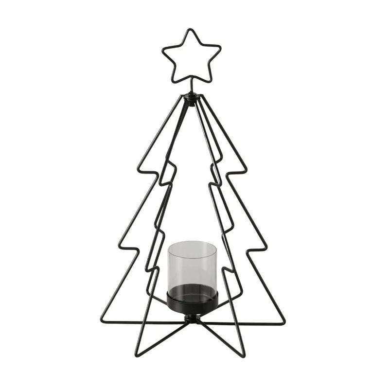 Kerzenleuchter Weihnachtsbaum schwarz