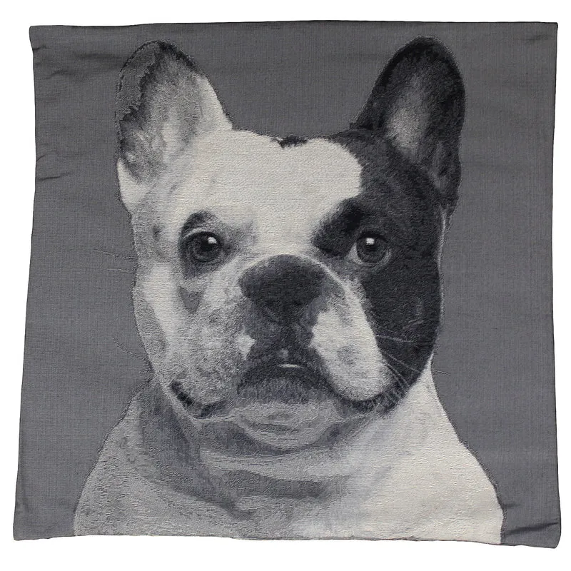 Kissenhülle Hund Grau Weiß 60 x 60