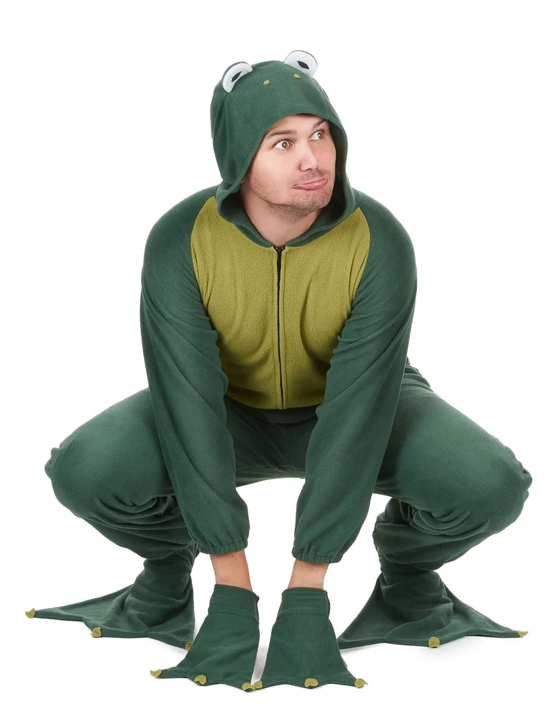 Lustiges Frosch Herrenkostüm grün