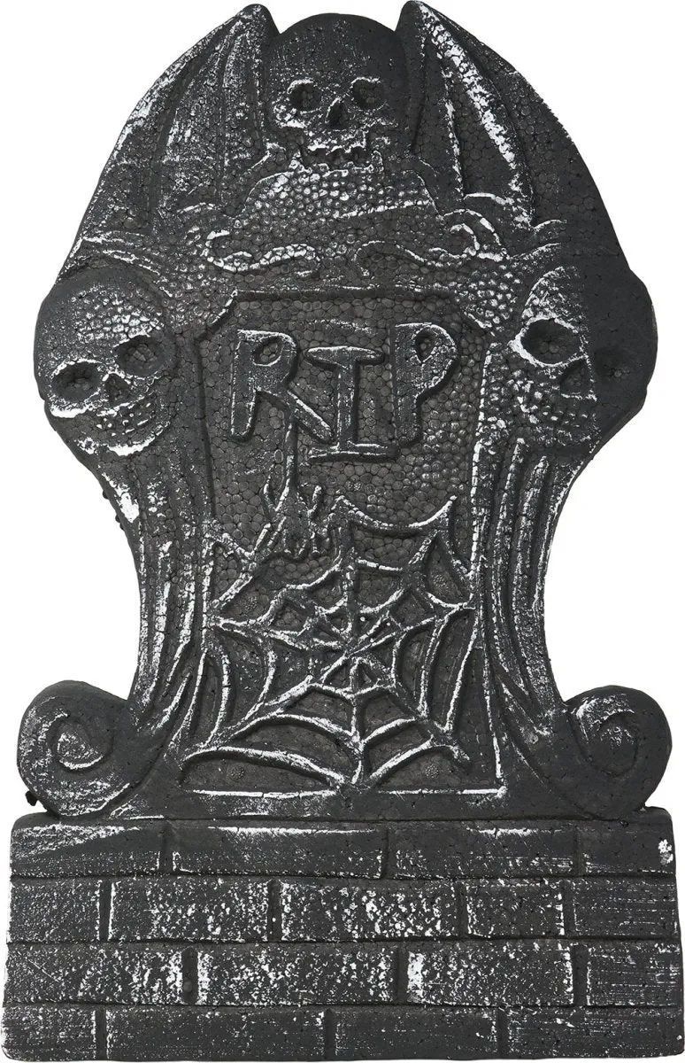 Halloween-Grabstein, grau, Rip, 58 cm