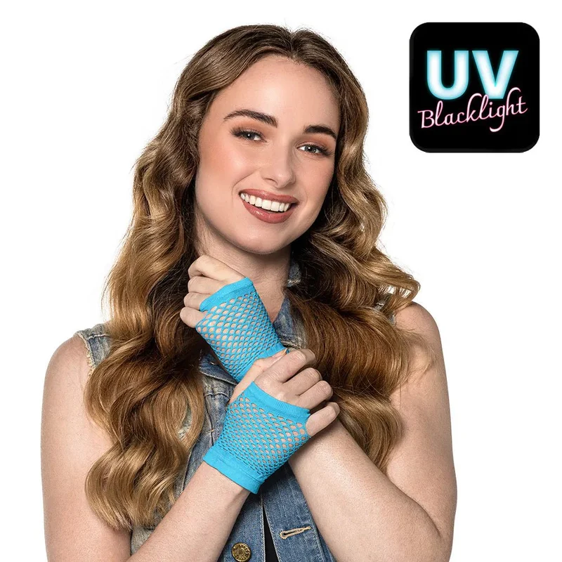 Fischernetz-Handschuhe Blau