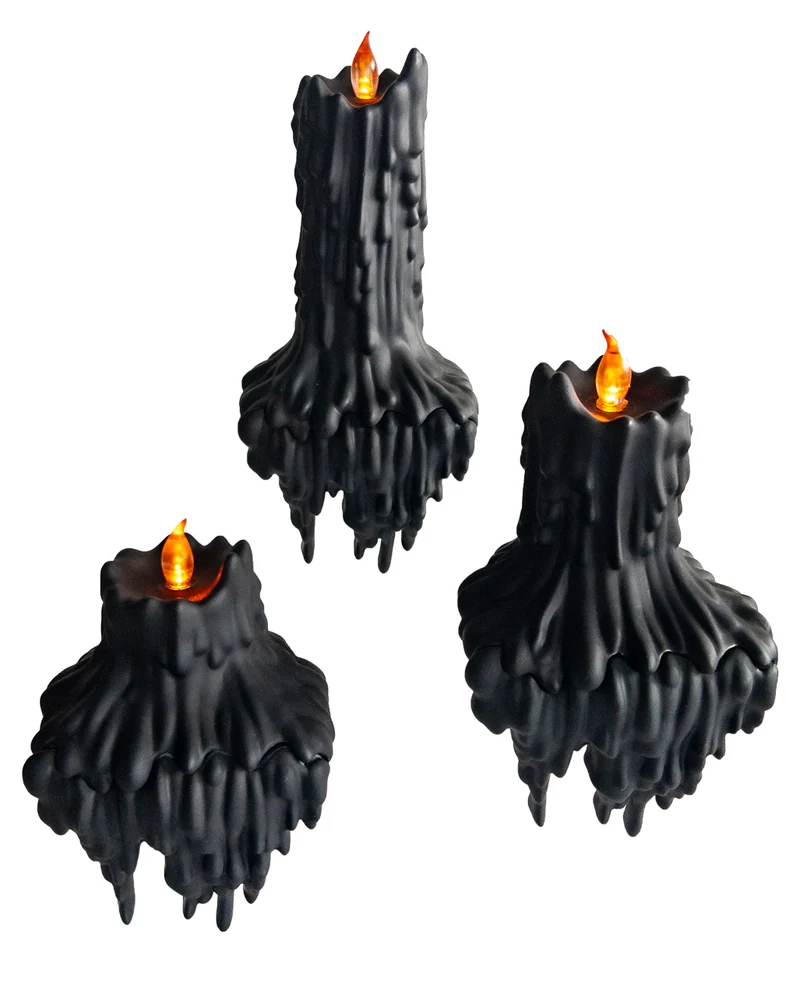 Gothic LED Kerzen Cascade d’Ombre 3er-Set