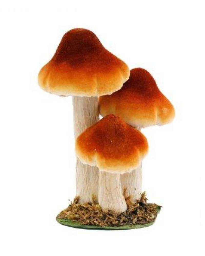 Herbstlicher Samt Dekopilz 17,5cm