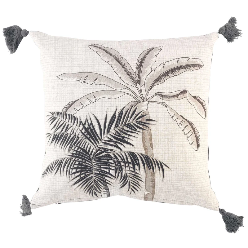 Dekokissen mit Füllung Palme natur