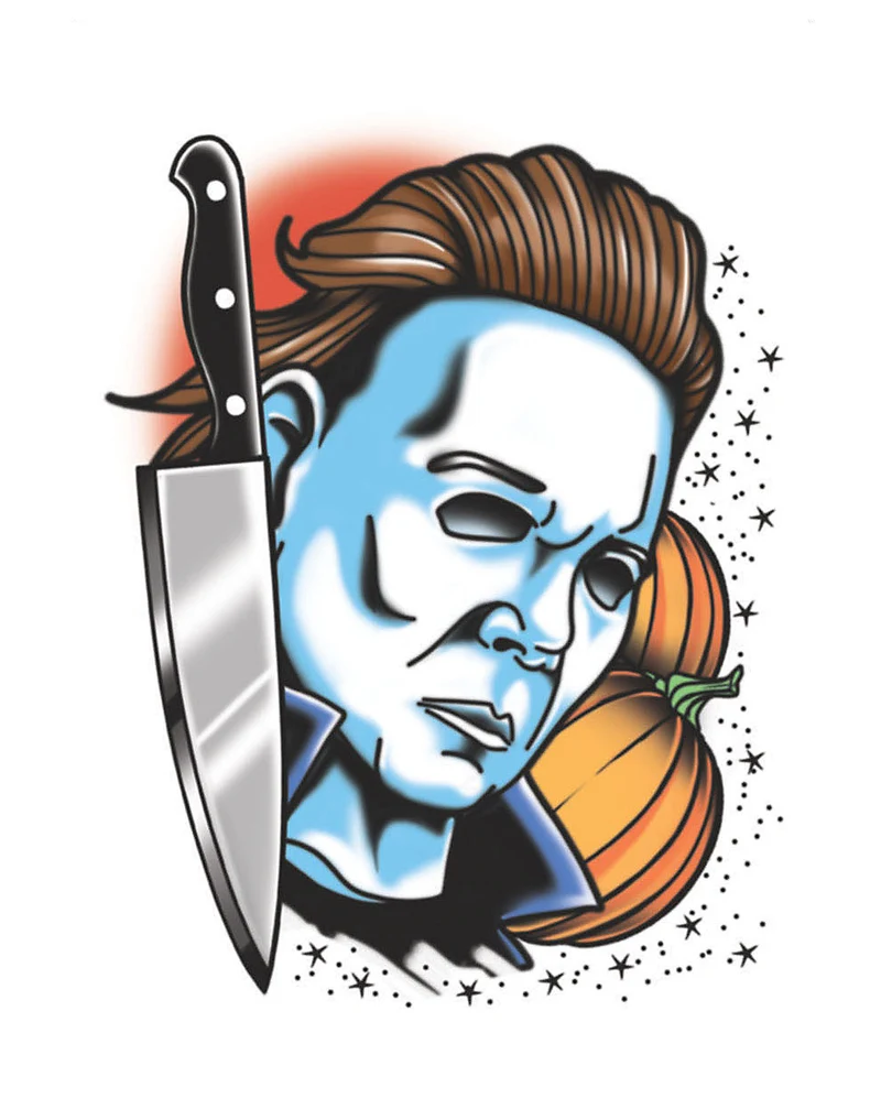 Michael Myers Halloween II Klebetattoo