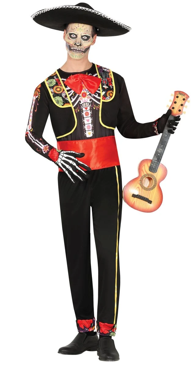Dia de los Muertos-Kostüm für Herren, 4-teilig