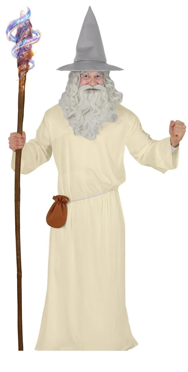 Halloween-Kostüm: Weißer Zauberer für Herren