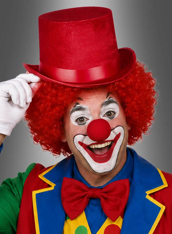 Roter Clown Zylinderhut