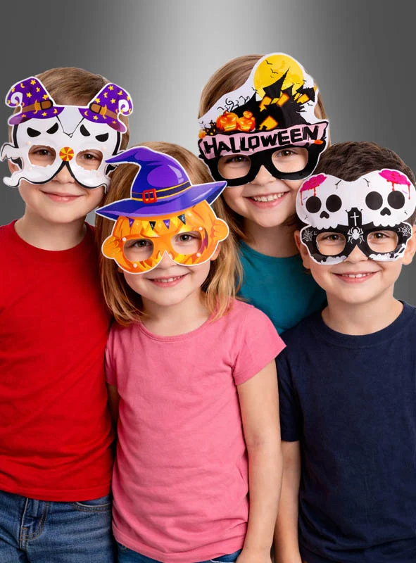 Halloween Brillen für Kinder 4er Pack