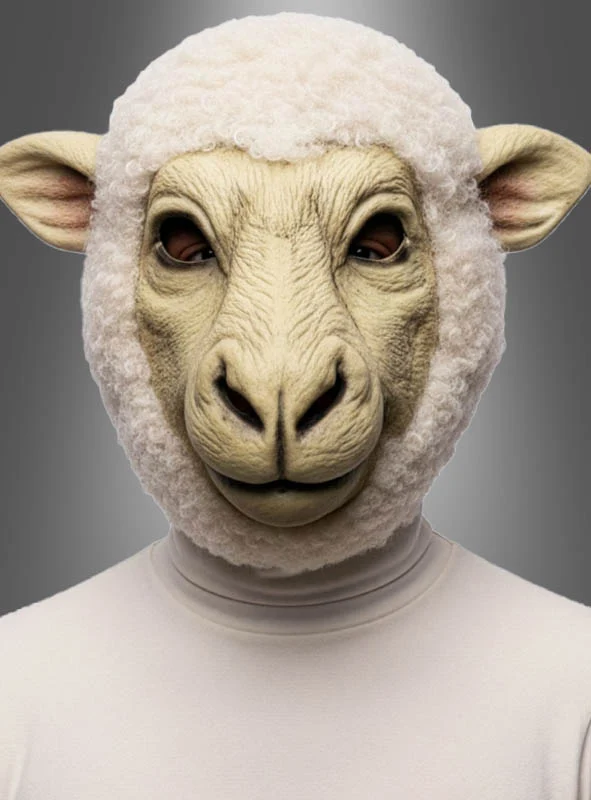 Schaf Maske mit Fell Erwachsene