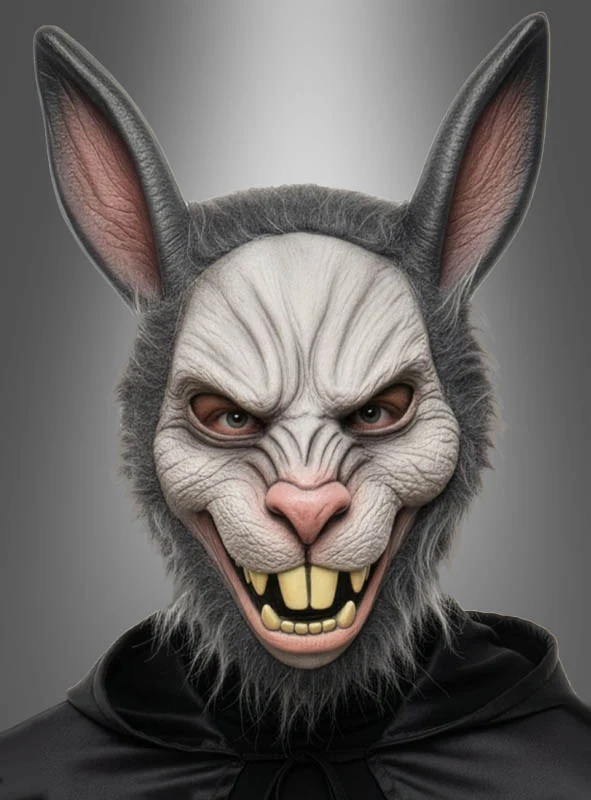 Kaninchen Maske mit Fell