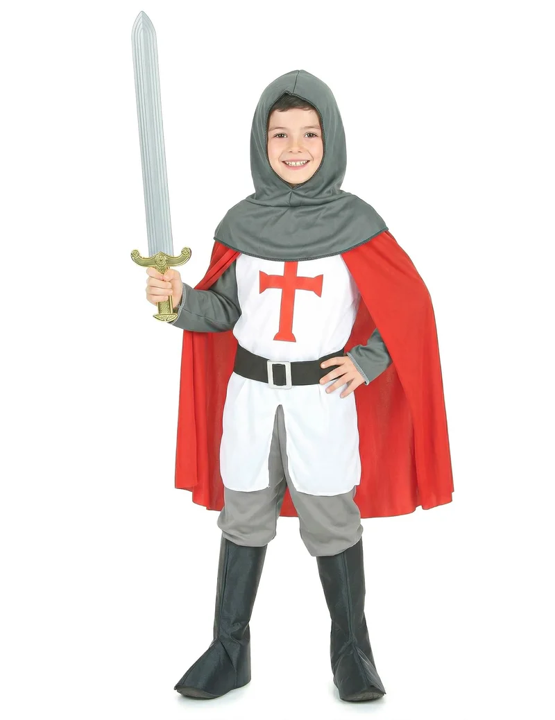 Mittelalter-Kreuzritter-Kostüm für Jungen