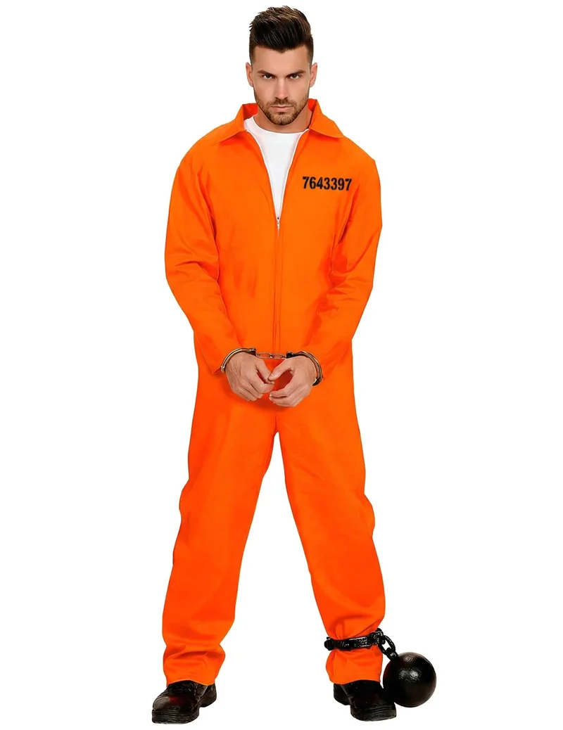 Gefangenen-Kostüm für Herren orange
