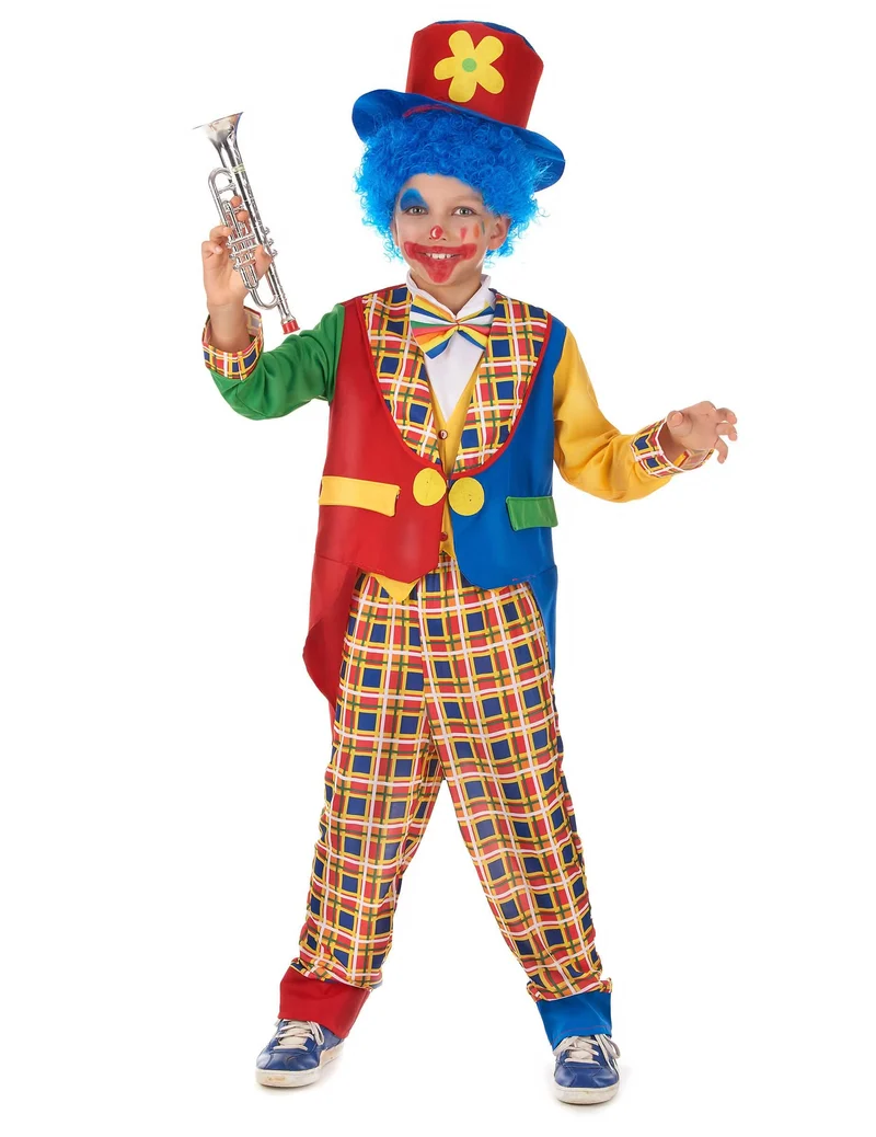 Süßes Clownskostüm für Kinder Zirkus bunt