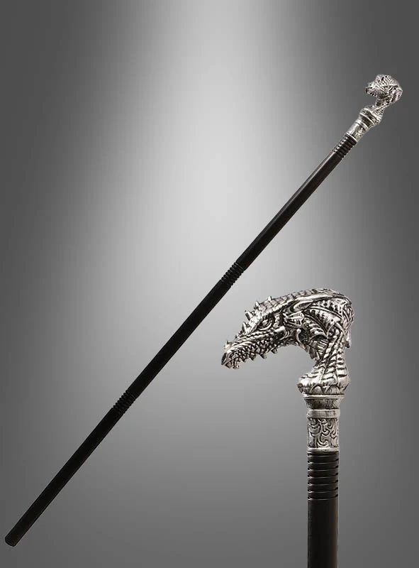 Gehstock 105cm extra lang mit Drachenkopf