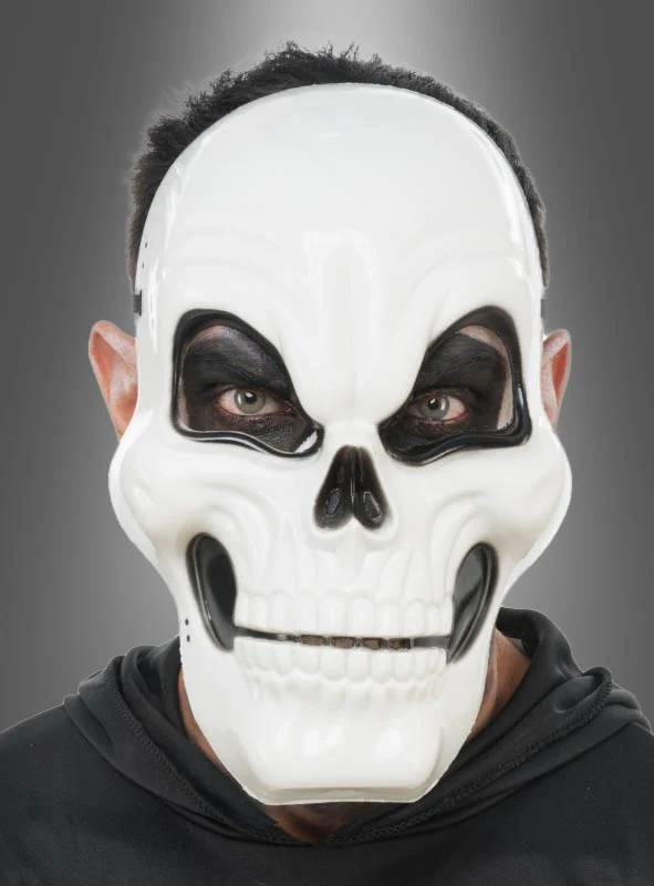 Weiße Totenkopf Halbmaske Erwachsene