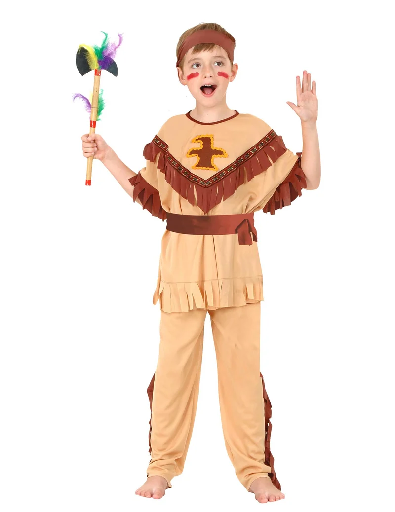 Jungen-Indianerkostüm für Fasching bunt