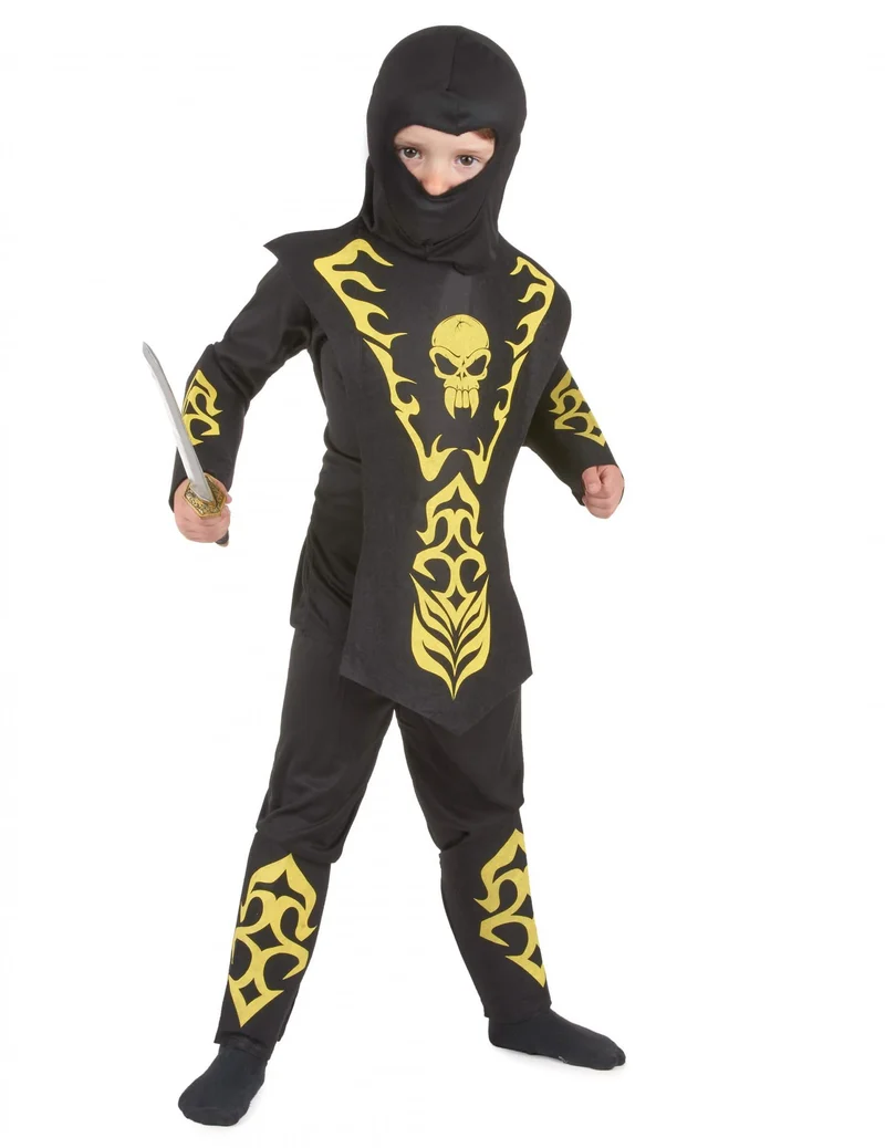 Ninja Kinderkostüm gelb