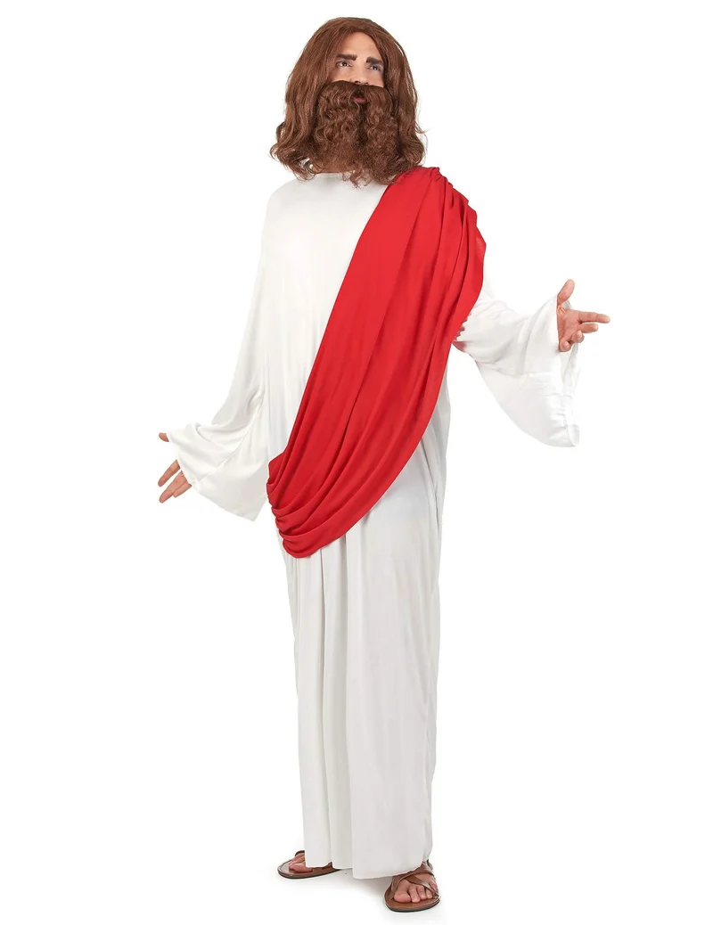Propheten-Kostüm für Herren Jesus weiss-rot