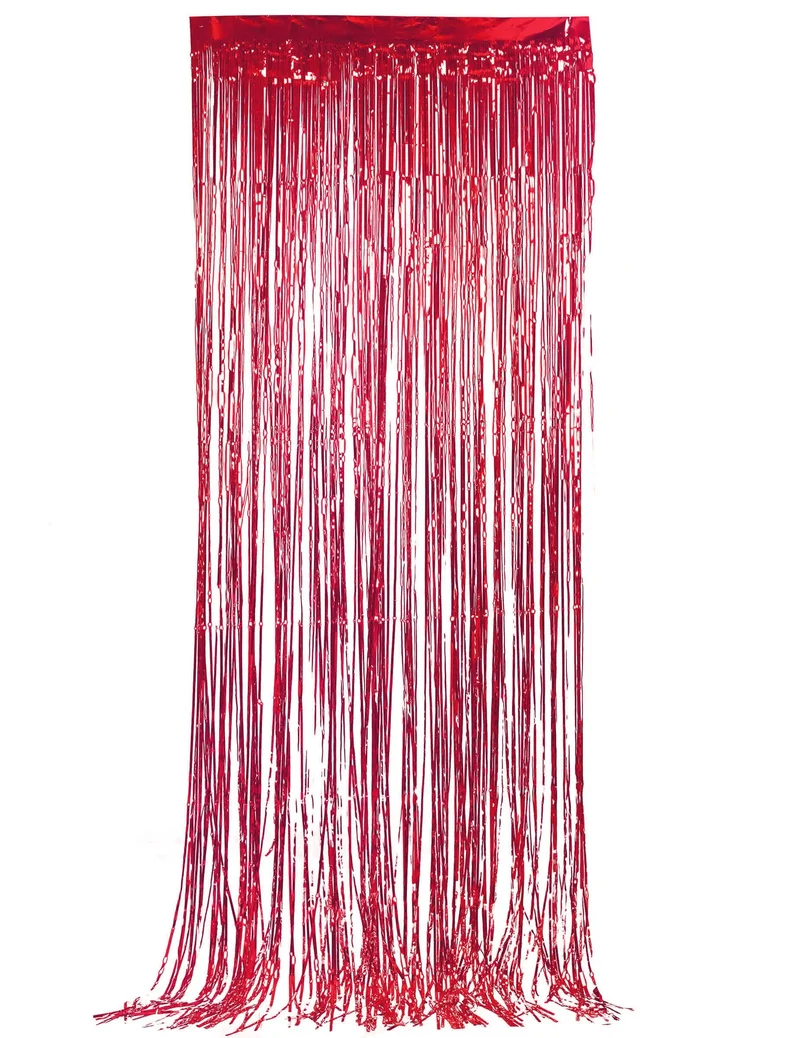 Roter glänzender Vorhang