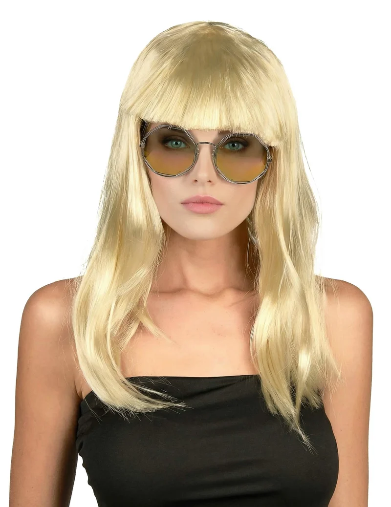 Damenperücke blond mit Pony