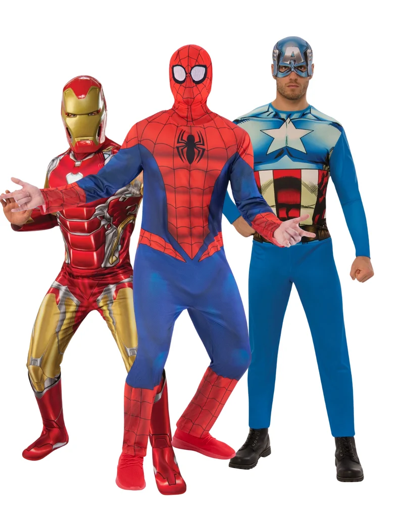 Trio Deal – Marvel Avengers | Spiderman, Captain America & Iron Man Kostuum