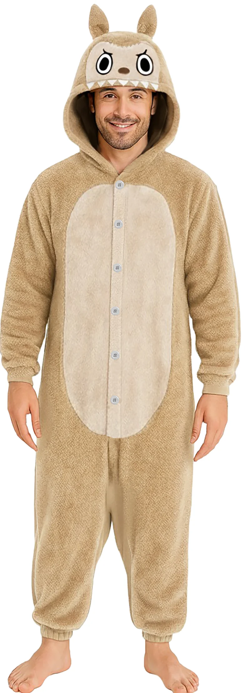 Labubu Pak - Onesie Heren – Maat L (52/54) – Beige