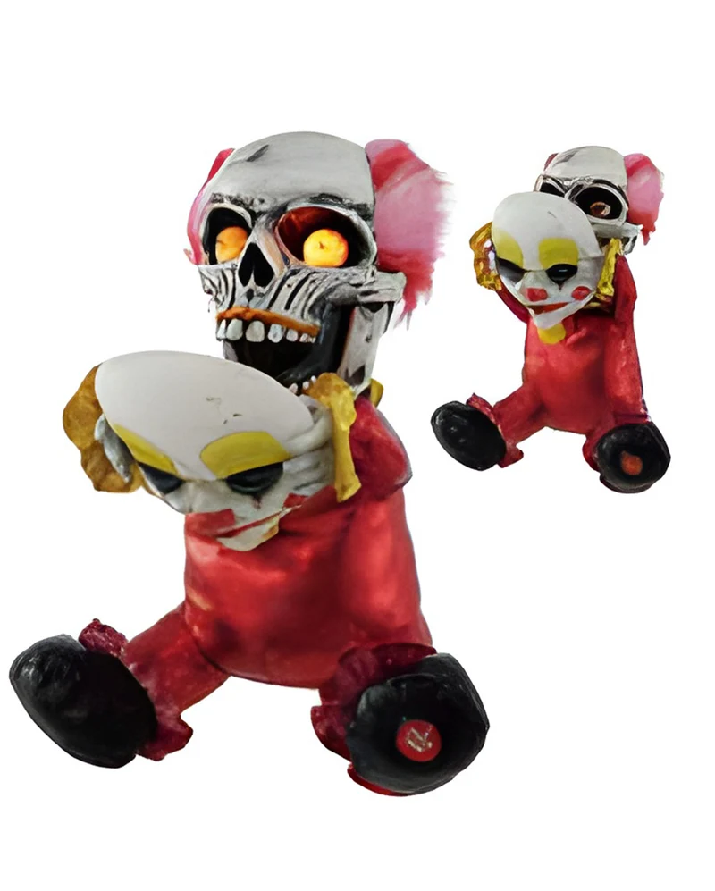 Creepy Horror Clown mit aufklappender Maske 34cm