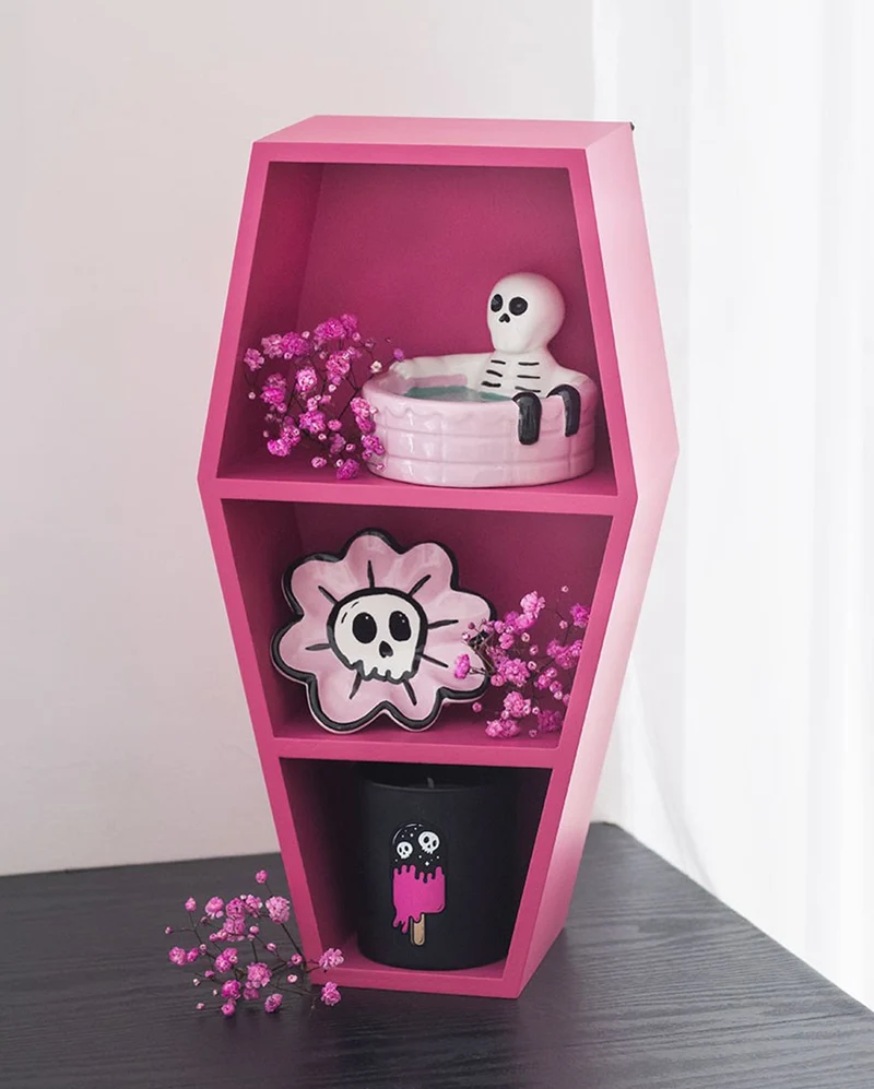 Hot Pinkes Kleines Sargregal 40cm