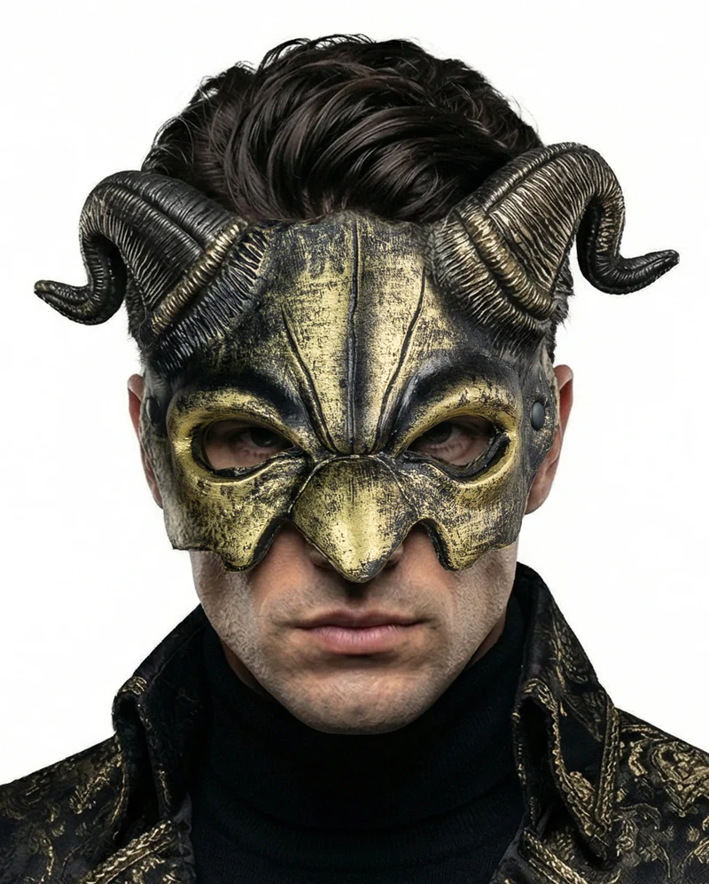 Antike Dämonen Gott Halbmaske