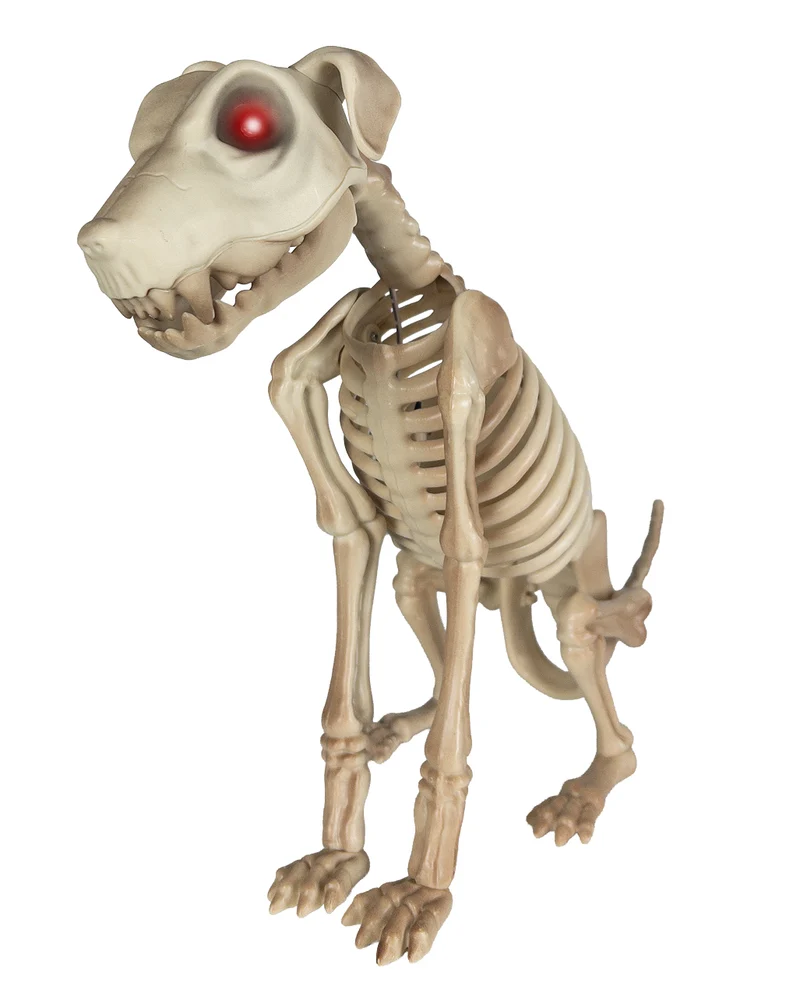Skelett Hund mit Bewegung, Licht & Sound 30cm