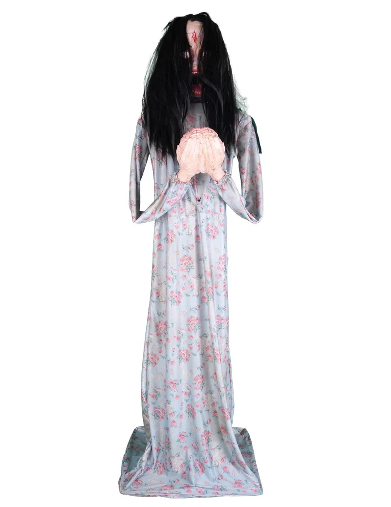 Animierte Zombie-Figur mit Gehirn 200 cm