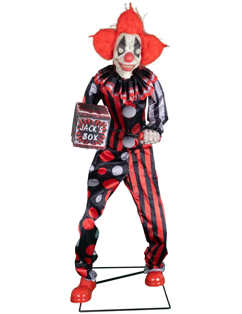 Große animierte Clown-Figur 175 cm für Halloween